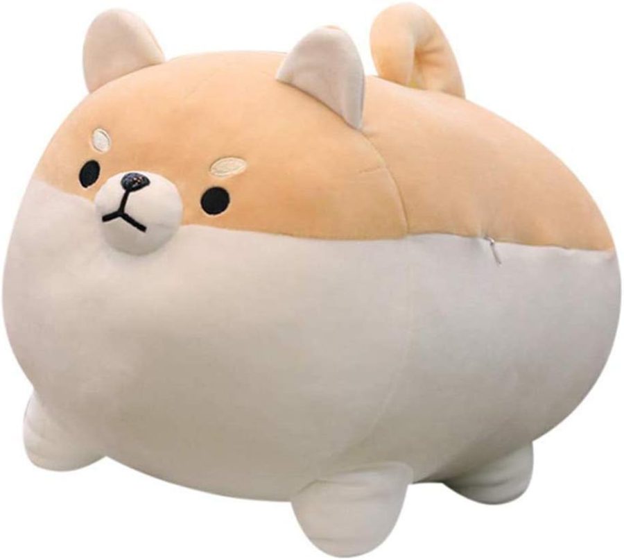 Auspicious beginning Shiba Inu Plush Stuffed Animal Corgi Plush Cute Dog Plushie Toy Anime Corgi Shiba Plush Kawaii Plushies Dog Soft Pillow, Plush Toy Birthday Gifts for Boys Girls (Brown, 11.8")