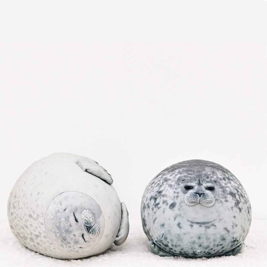 Chubby Blob Seal Pillow,Stuffed Cotton Plush Animal Toy Cute Ocean Large(24.5) - Image 2