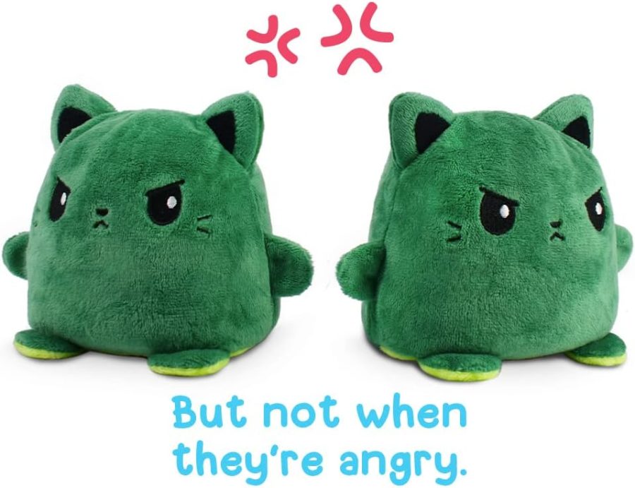 Magnetic Reversible Plushies that hold hands when happy - Avocado Cat - Huggable and Soft Sensory Fidget Toy Stuffed Animals That Show Your Mood - Gift for Kids and Adults! - Image 2