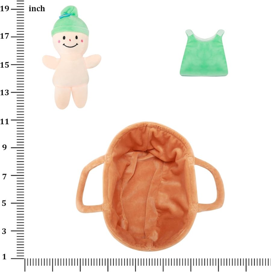 Basket Plush Baby Dolls Soft Multicultural Sensory Babies Toy Set 6 Piece Interchangeable Clothes Stuffed Plush Figures for All Ages Easter Gift - Image 2