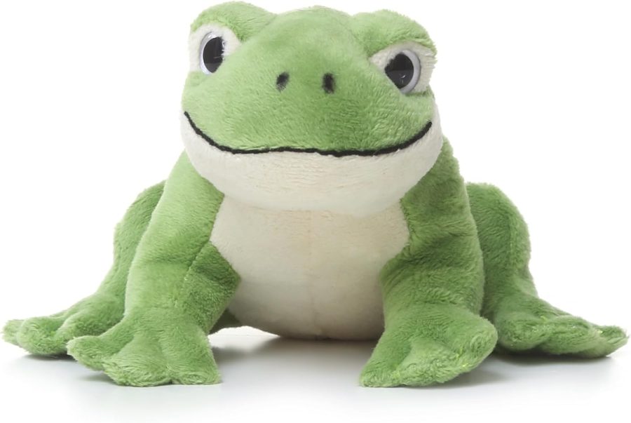 Cute Realistic Green Frog Plush Toy Green Frog Stuffed Animal Lifelike Animal Doll 15cm