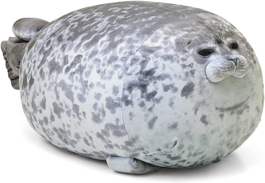 Chubby Blob Seal Pillow,Stuffed Cotton Plush Animal Toy Cute Ocean Large(24.5)
