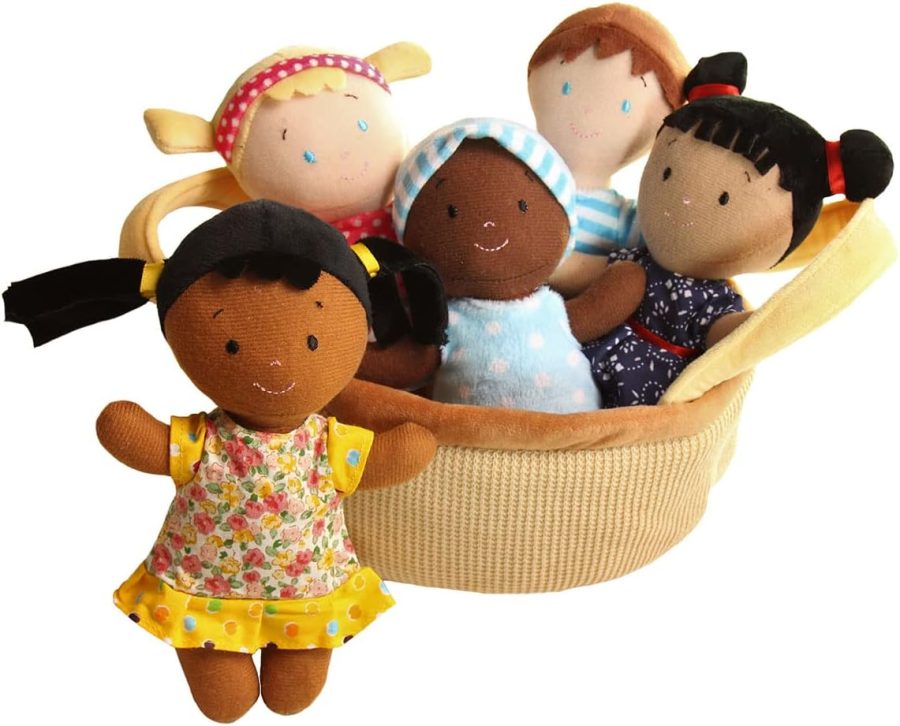 Basket of Buddies Plush Diversity Multicultural Ethnic Dolls | Diversity Toys for Toddlers | Soft Multicultural Dolls for Preschool Classroom, Daycare or at Home | Set of 5-8" - Image 2