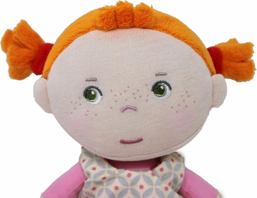 Soft Baby Doll  - 10" Rag Doll with Red Pigtails, Pink Dress - Machine Washable Doll - Ideal Soft Doll for 2 Year Old Girls - Image 2