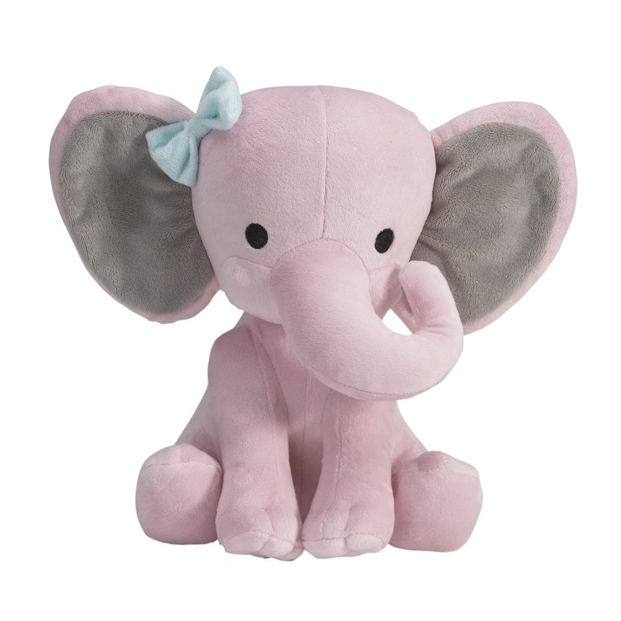 Pink Elephant Plush, Hazel, 1 Count (Pack of 1)