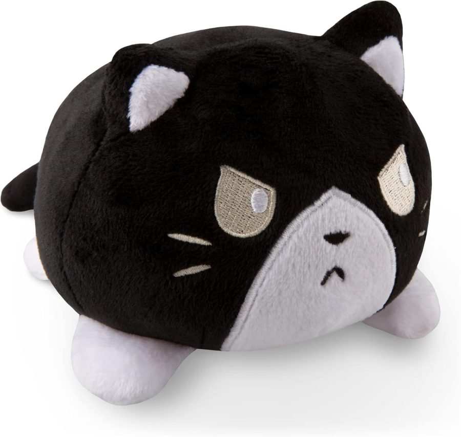 The Original Reversible Cat Plushie - Tuxedo - Cute Sensory Fidget Stuffed Animals That Show Your Mood